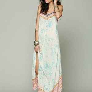 Free People Wild Divine Watercolor Maxi Dress